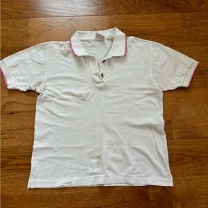 Rosed Detail White Golf Shirt (Brand: EP Pro, Size: S)